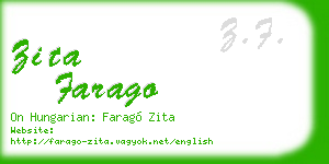 zita farago business card